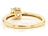 Moissanite 3k yellow gold ring .70ctw DEW.