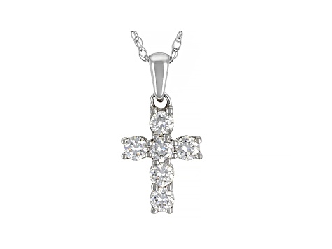 white gold cross and chain 18ct