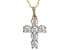 Moissanite 10k Yellow Gold Cross Pendant .78ctw DEW