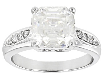 Picture of Moissanite 10k white gold ring 4.04ctw DEW