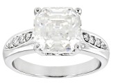 Moissanite 10k white gold ring 4.04ctw DEW