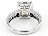 Moissanite 10k white gold ring 4.04ctw DEW