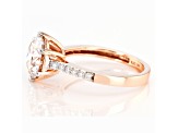 Moissanite 10k rose gold engagement ring 2.82ctw DEW