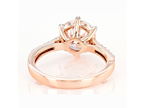 Moissanite 10k rose gold engagement ring 2.82ctw DEW
