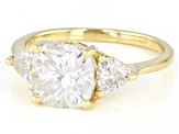 Moissanite 10k Yellow Gold Ring 3.00ctw DEW.