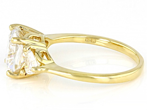 Moissanite 10k Yellow Gold Ring 3.00ctw DEW.