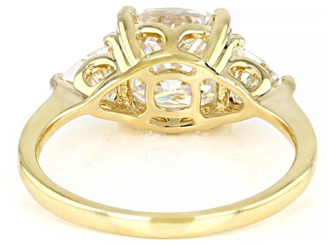 Moissanite 10k Yellow Gold Ring 3.00ctw DEW.