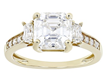 Picture of Moissanite 10k Yellow Gold Ring 3.00ctw DEW