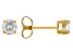 Moissanite 10k Yellow Gold Stud Earrings 1.00ctw DEW.