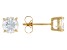 Moissanite 14k Yellow Gold Stud Earrings 2.00ctw DEW.