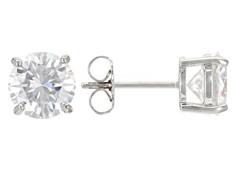 Moissanite 14k White Gold Stud Earrings 3.00ctw DEW.