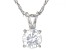 Moissanite 14k White Gold Pendant 1.00ct DEW.