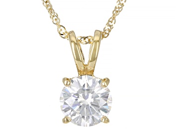 Picture of Moissanite 14k Yellow Gold Pendant 1.00ct DEW.