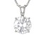 Moissanite 14k White Gold Pendant 3.10ct DEW.