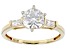 Moissanite 10k Yellow Gold Engagement Ring 1.38ctw DEW