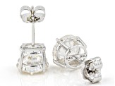 Moissanite 14k White Gold Stud Earrings 4.40ctw DEW.