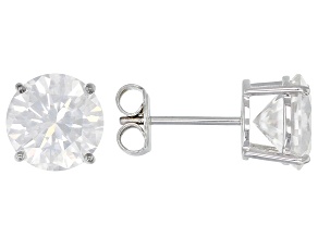 Moissanite 14k White Gold Stud Earrings 5.40ctw DEW.