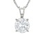 Moissanite 14k White Gold Pendant 2.20ct DEW.