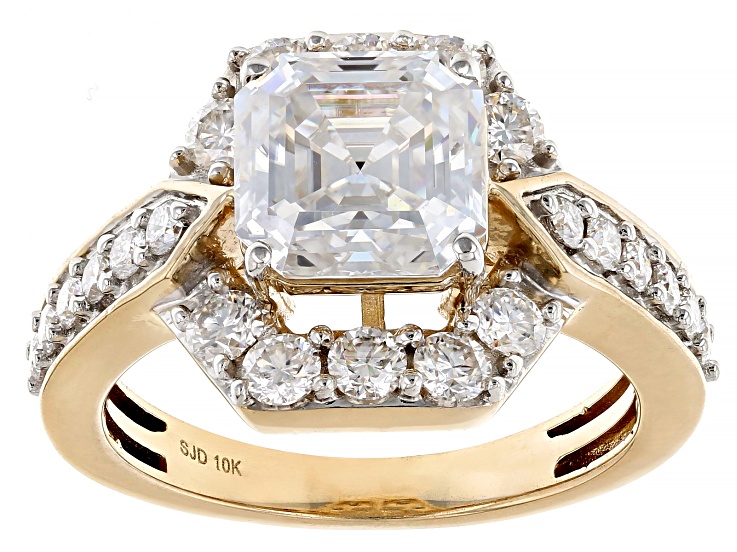 Moissanite 10k Yellow Gold Ring 3.92ctw DEW. - MSJ604A | JTV
