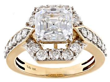 Picture of Moissanite 10k Yellow Gold Ring 3.92ctw DEW.