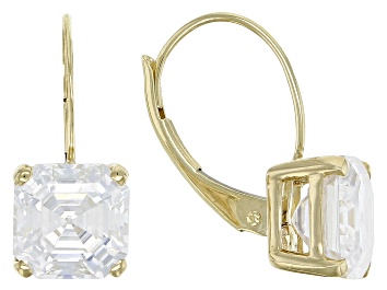Picture of Moissanite 10k Yellow Gold Earrings 3.70ctw DEW.