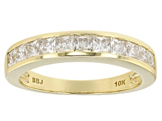 Moissanite 10k Yellow Gold Band Ring 1.10ctw DEW.