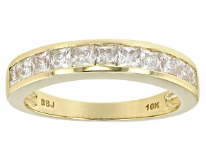 Moissanite 10k Yellow Gold Band Ring 1.10ctw DEW.