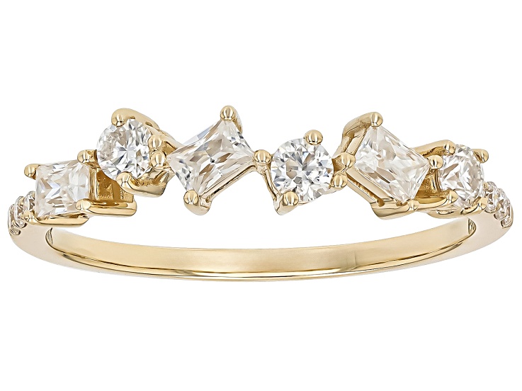 Moissanite 10k Yellow Gold Band Ring .53ctw DEW - MSJ614 | JTV