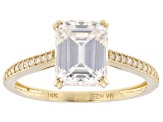 Moissanite 14k Yellow Gold Ring 2.76ctw DEW.