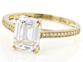 Moissanite 14k Yellow Gold Ring 2.76ctw DEW.