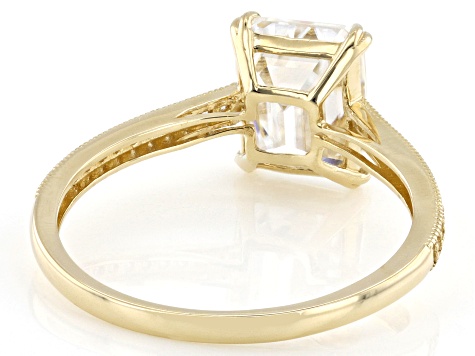Moissanite 14k Yellow Gold Ring 2.76ctw DEW.
