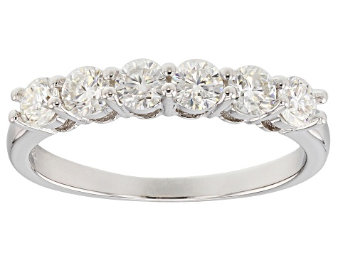 Moissanite Fire® .96ctw Diamond Equivalent Weight Round Platineve™ Ring