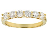 Moissanite 14k Yellow Gold Over Silver Band Ring .96ctw DEW