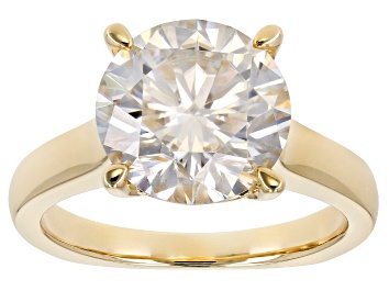 Picture of Moissanite 14k Yellow Gold Over Silver Ring 4.75ct DEW