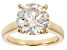 Moissanite 14k Yellow Gold Over Silver Ring 4.75ct DEW