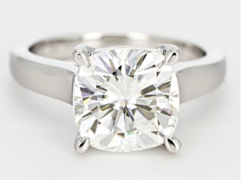 Moissanite Platineve Ring 5.02ct DEW