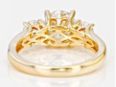 White Moissanite 14k Yellow Gold Over Sterling Silver Ring 2.16ctw DEW