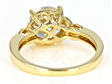 Moissanite Ring 14k Yellow Gold Over Silver 3.60ct