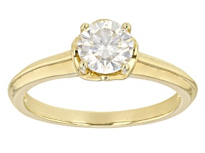Moissanite 14k Yellow Gold Over Silver Ring 1.00ct DEW