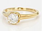 Moissanite 14k Yellow Gold Over Silver Ring 1.00ct DEW