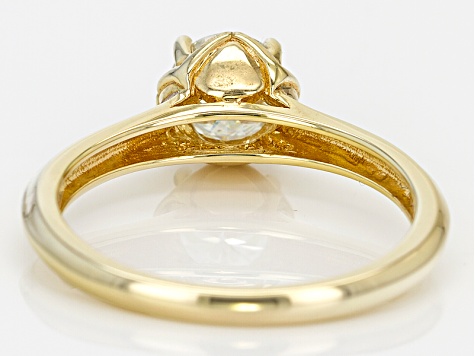 Moissanite 14k Yellow Gold Over Silver Ring 1.00ct DEW