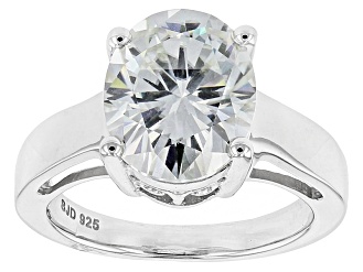 Moissanite Ring Platineve 4.20ct DEW