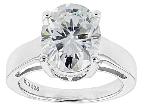 Moissanite Ring Platineve 4.20ct DEW