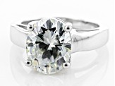 Moissanite Ring Platineve 4.20ct DEW