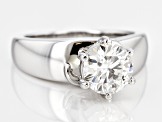 Moissanite Platineve Ring 1.90ct DEW