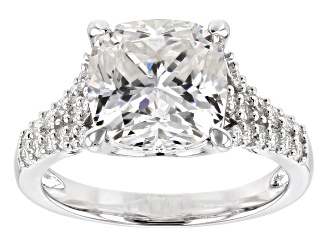 Moissanite Ring Platineve™ 5.58ctw DEW