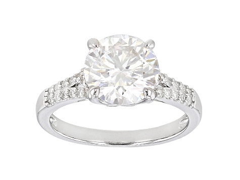 Moissanite Ring Platineve™ 3.87ctw DEW