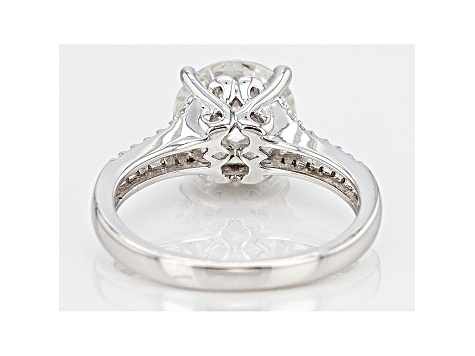 Moissanite Ring Platineve™ 3.87ctw DEW