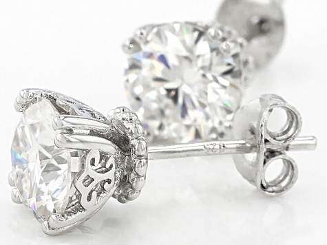 jtv moissanite stud earrings