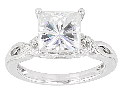 Moissanite Ring Platineve™ 3.20ctw DEW